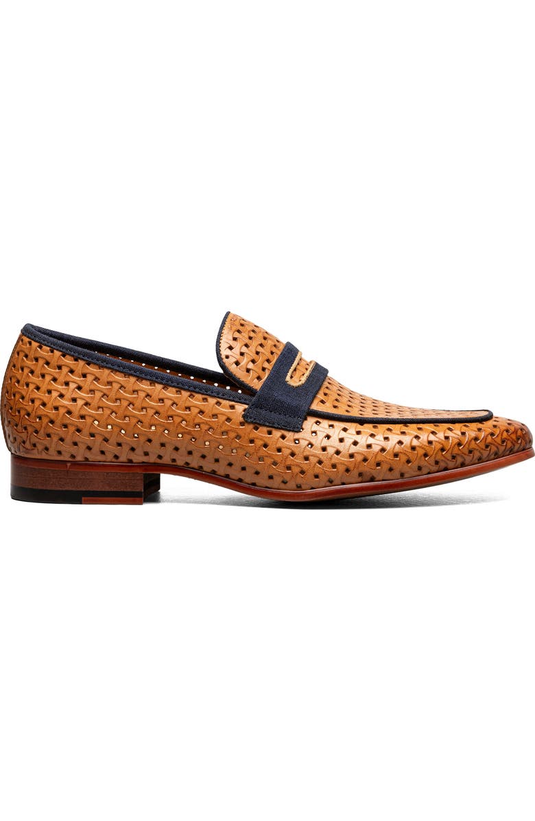 Stacy Adams Winstead Saddle Penny Loafer, Alternate, color, Natural