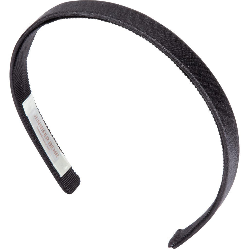 Jennifer Behr Lucy Satin Headband In Black