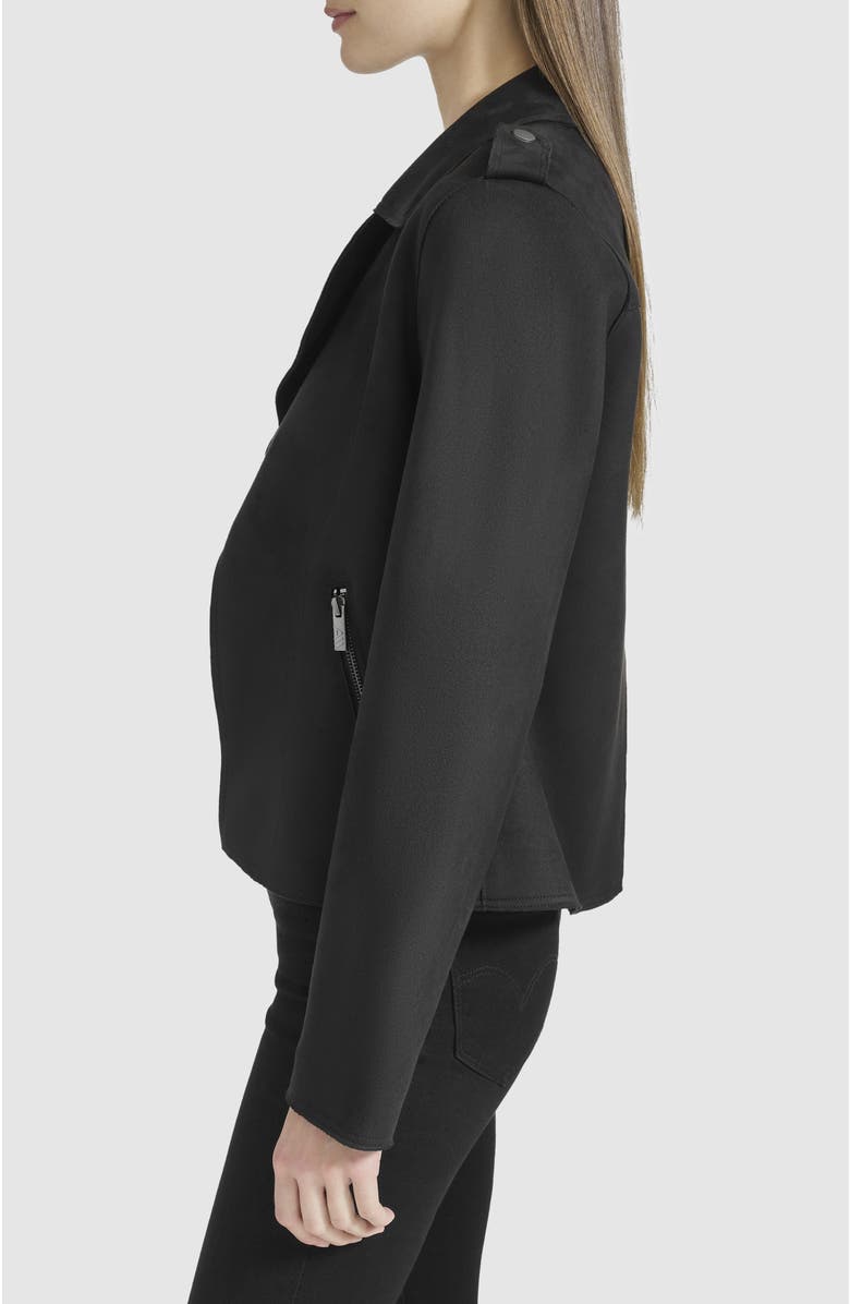 Andrew Marc Sport Suede Scuba Moto Jacket, Alternate, color, 
