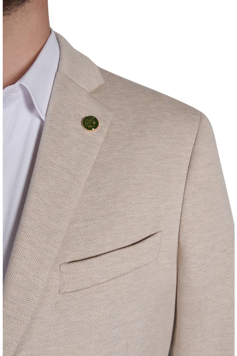 Herringbone Knit Sport Coat, Alternate, color, TAN