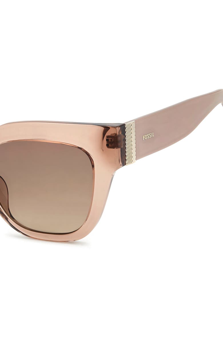 Fossil 51mm Gradient Cat Eye Sunglasses, Alternate, color, Crystal Beige/ Brown Sf