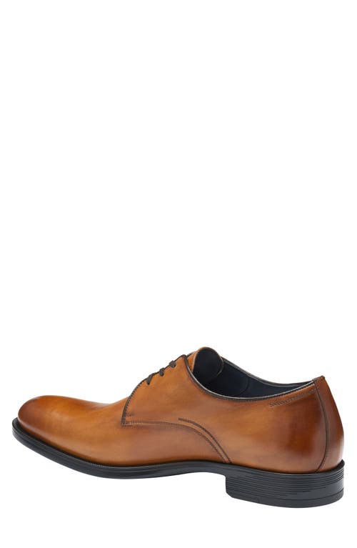 Johnston & Murphy Collection Flynch Plain Toe Derby In Tan Italian Calfskin