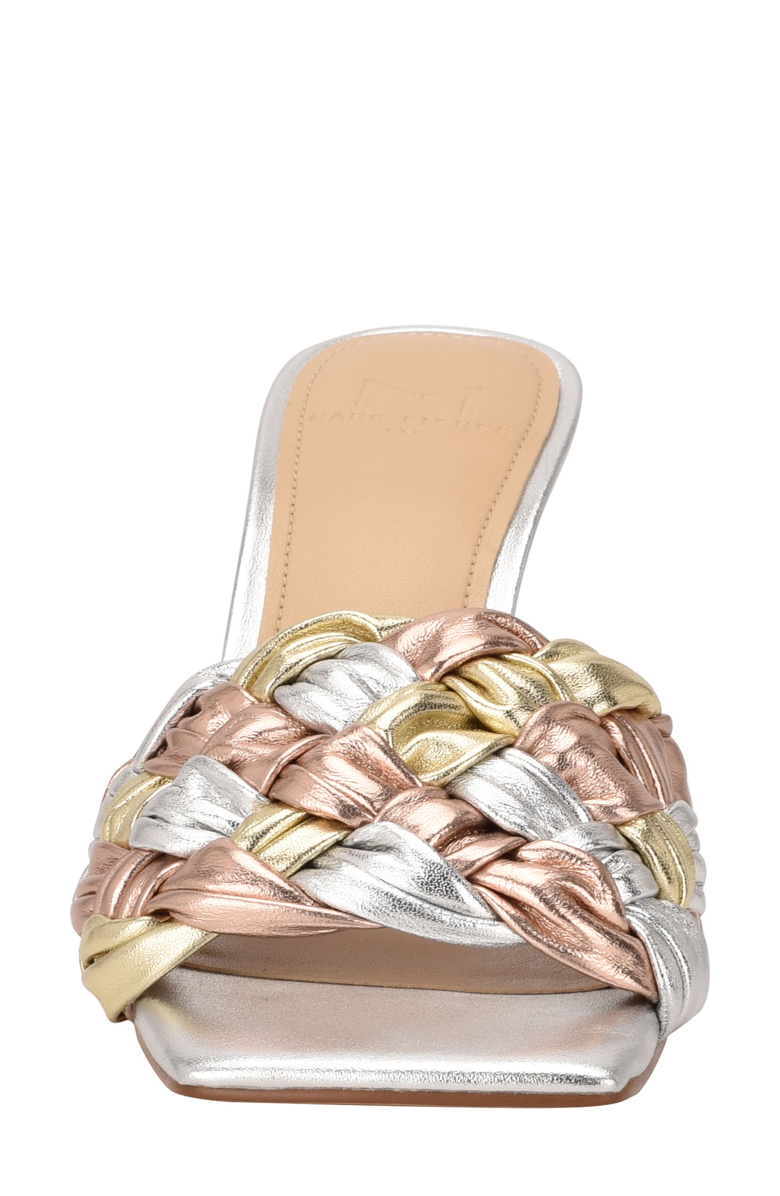 Draya Braided Sandal, Alternate, color, SILVER MULTI