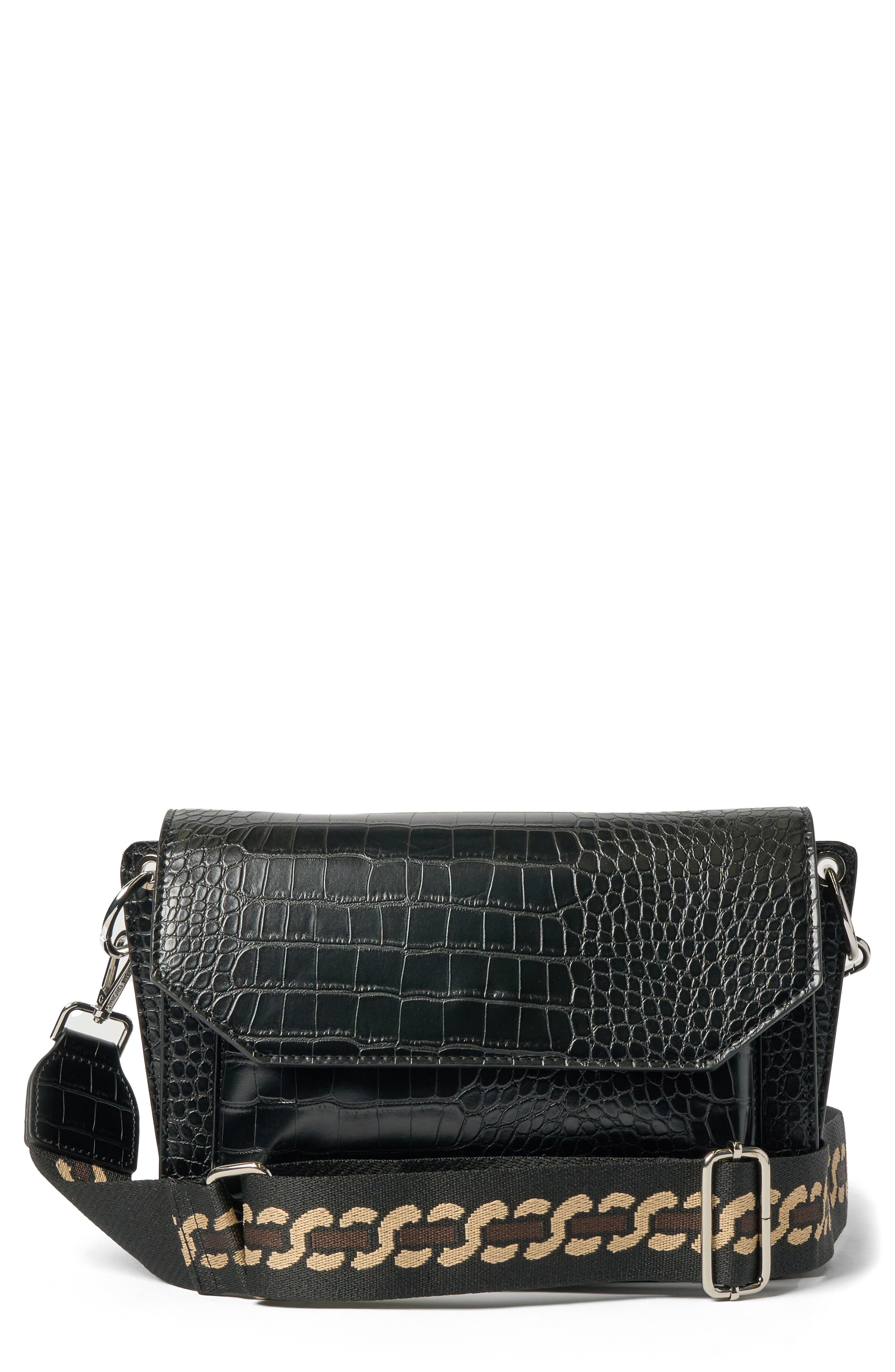 Urban Originals Au Revoir Croc Embossed Vegan Leather Crossbody Bag
