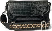 Urban Originals Au Revoir Croc Embossed Vegan Leather Crossbody Bag