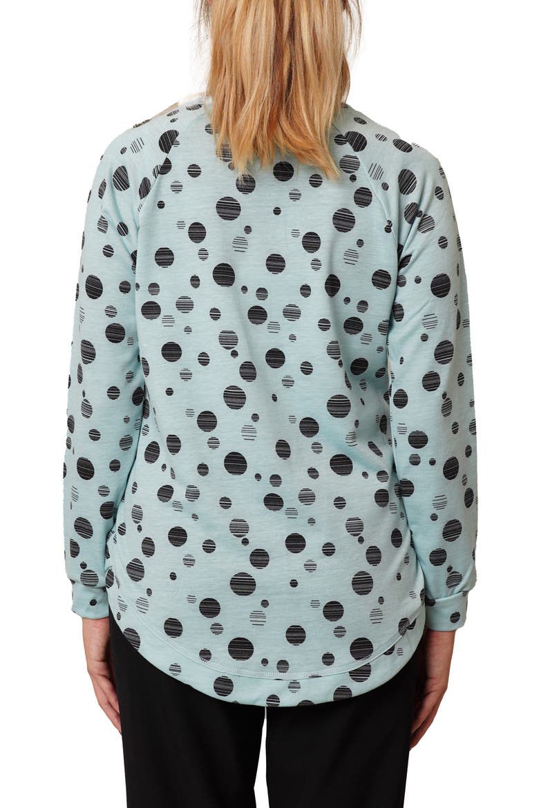 V-Neck Raglan Sweater, Alternate, color, PASTEL BLUE/ BLACK