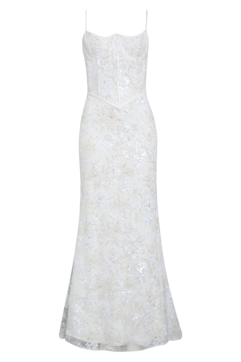 Naima Hand Beaded Gown, Main, color, WHITE