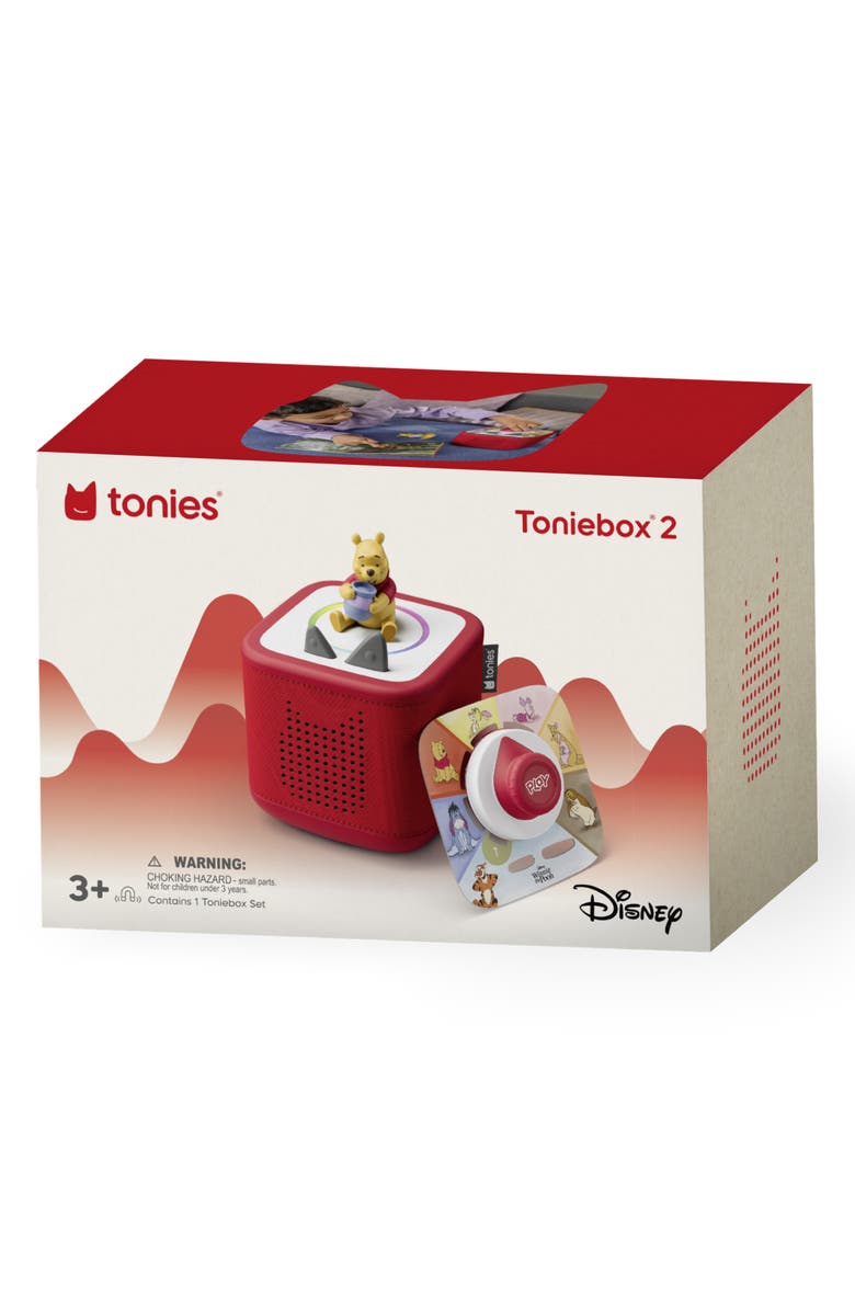 tonies Red Toniebox 2 Playtime Set & Disney<sup>®</sup> Winnie the Pooh Figure, Alternate, color, Sunset Red