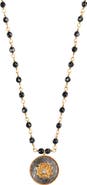 Karma and Luck Hematite Lotus Gold Plated Women's Beaded Necklace - Enlightenment Hope