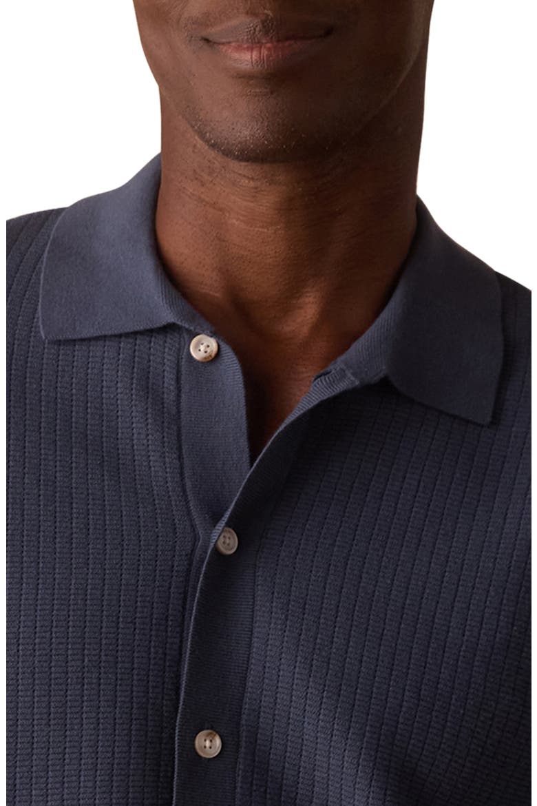 BreezeKnit Short Sleeve Button-Up Shirt, Alternate, color, VINTAGE BLUE