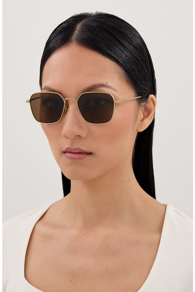 55mm Square Sunglasses, Alternate, color, BRONZE