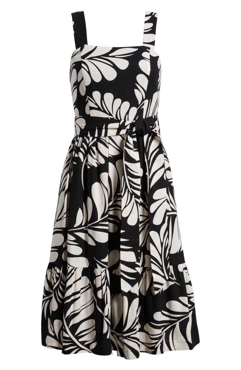 Anne Klein Square Neck Fit & Flare Dress, Alternate, color, 