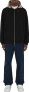 Burberry Check Hood Cotton Zip Hoodie