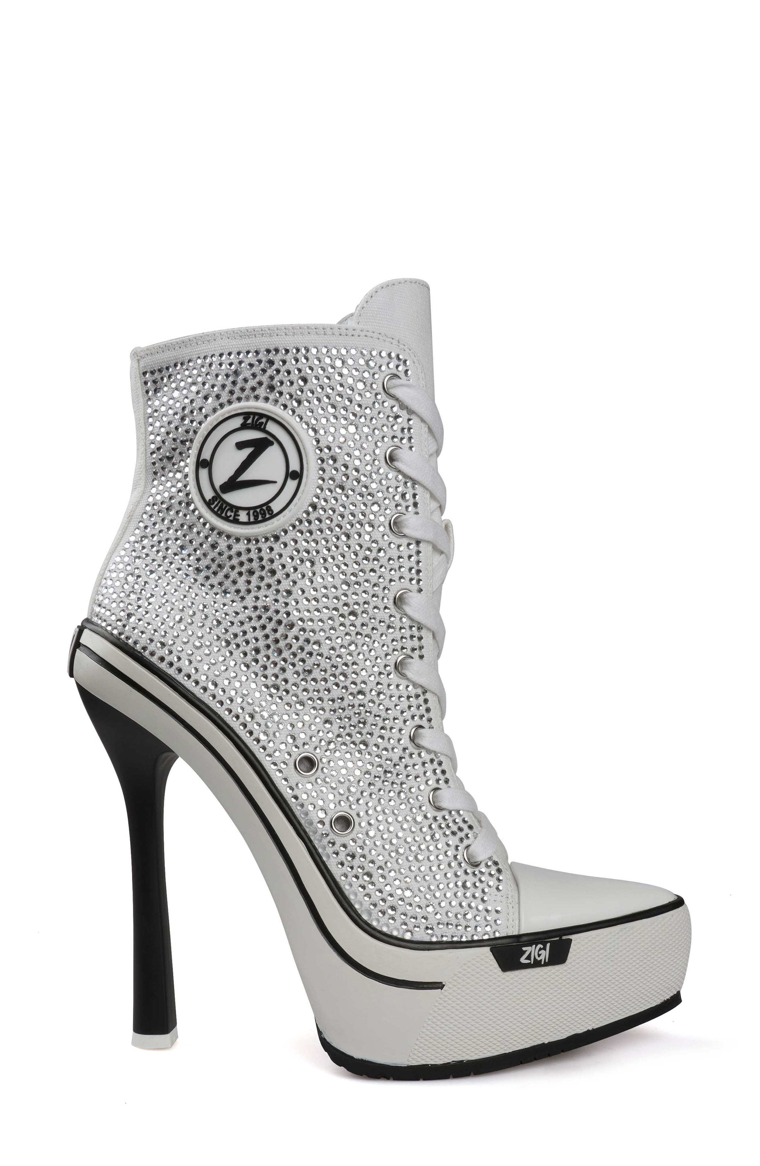 ZIGI Adiel Platform Bootie, Alternate, color, Off White Canvas