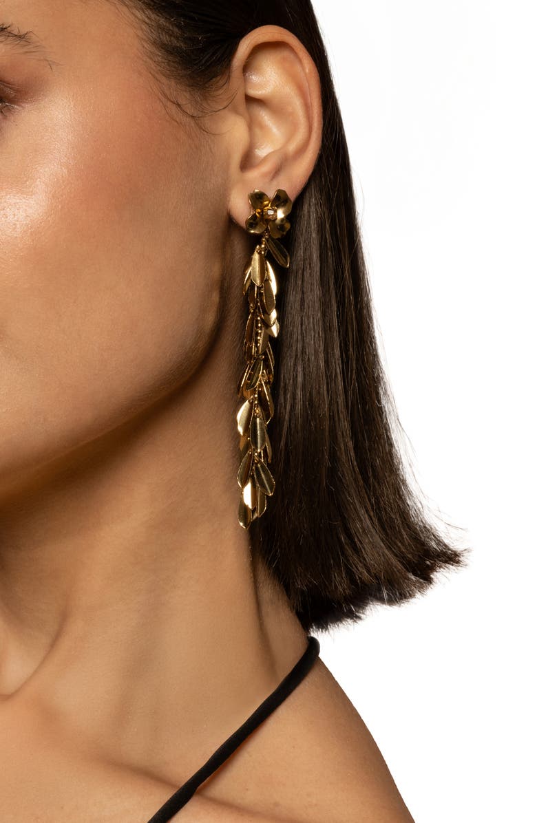 Deepa Gurnani Demeter Lineral Drop Earrings, Alternate, color, Gold