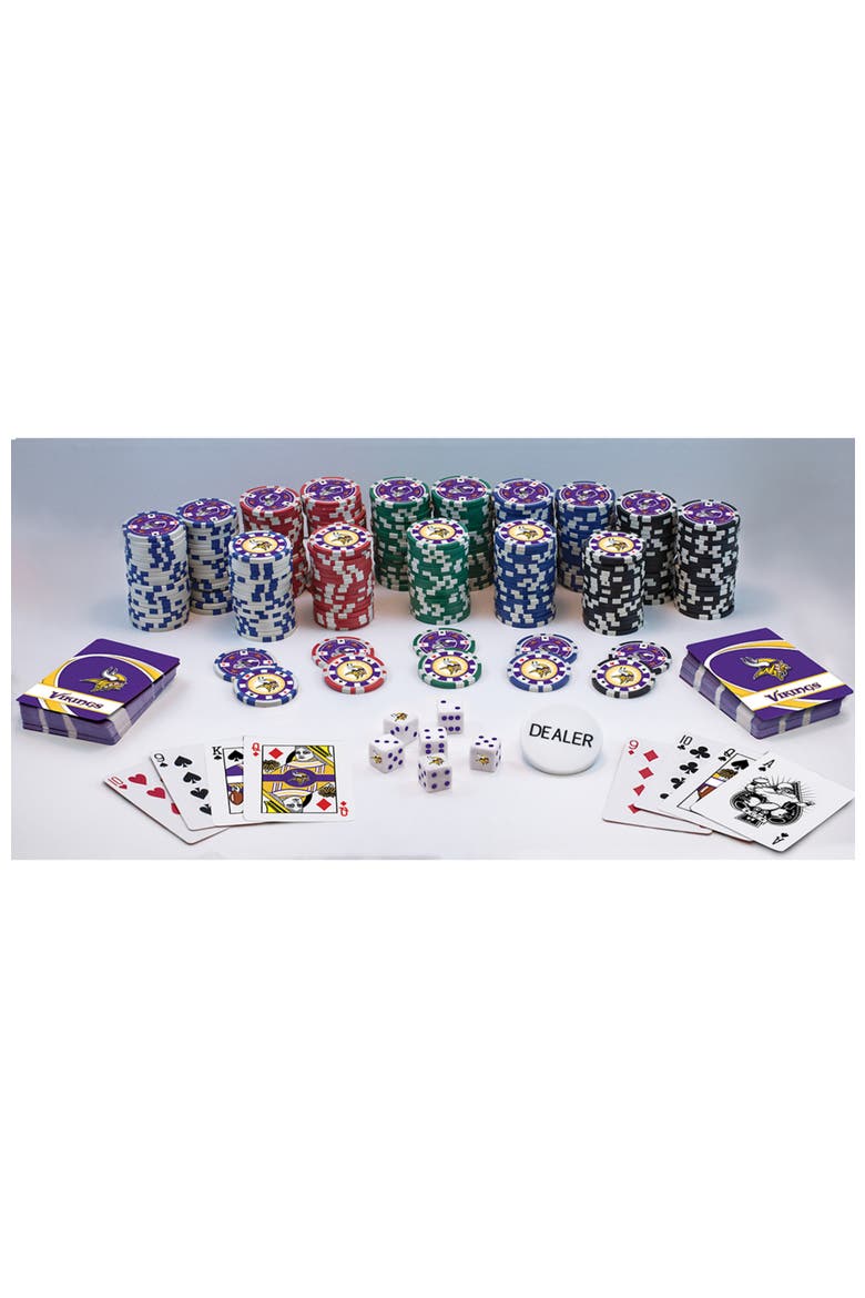 Minnesota Vikings 300 Piece Poker Set, Alternate, color, Multicolor