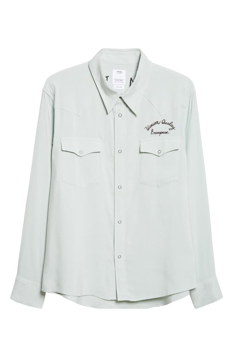 VISVIM Four Corners Western Shirt, Alternate, color, Light Green