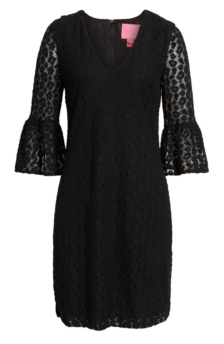 Lilly Pulitzer<sup>®</sup> Jaclene Leopard Lace Onyx Dress, Alternate, color, 