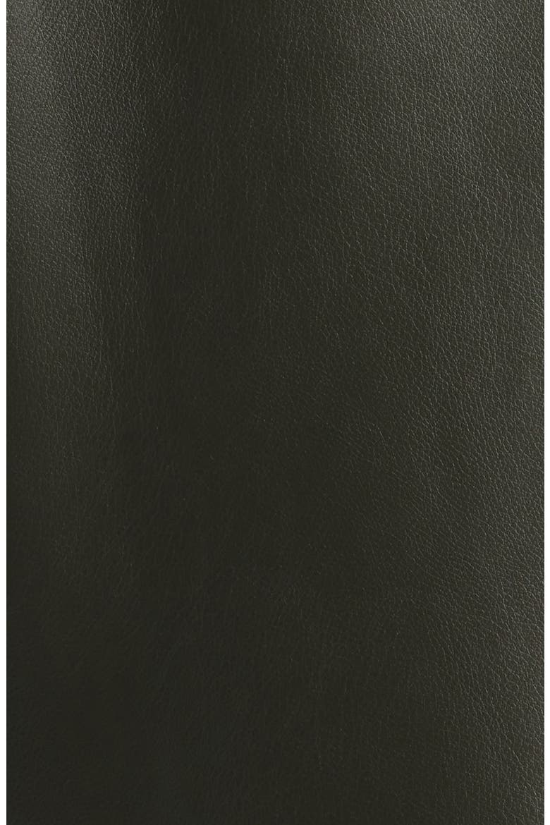 Longline Faux Leather Coat, Alternate, color, GREY / HEATHER GREY