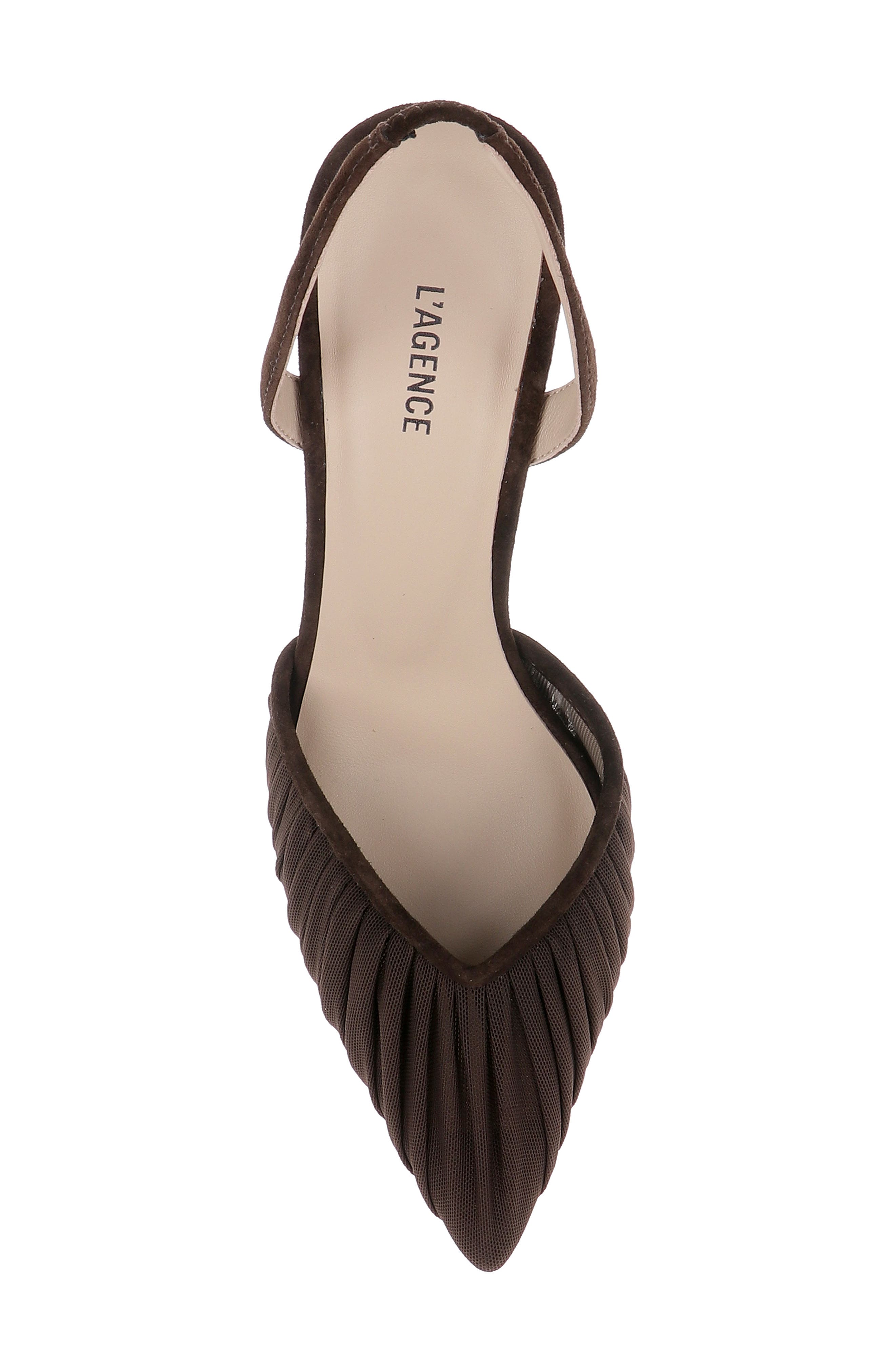 Bowery Pointed Toe Slingback Pump, Alternate, color, CHOCOLATE
