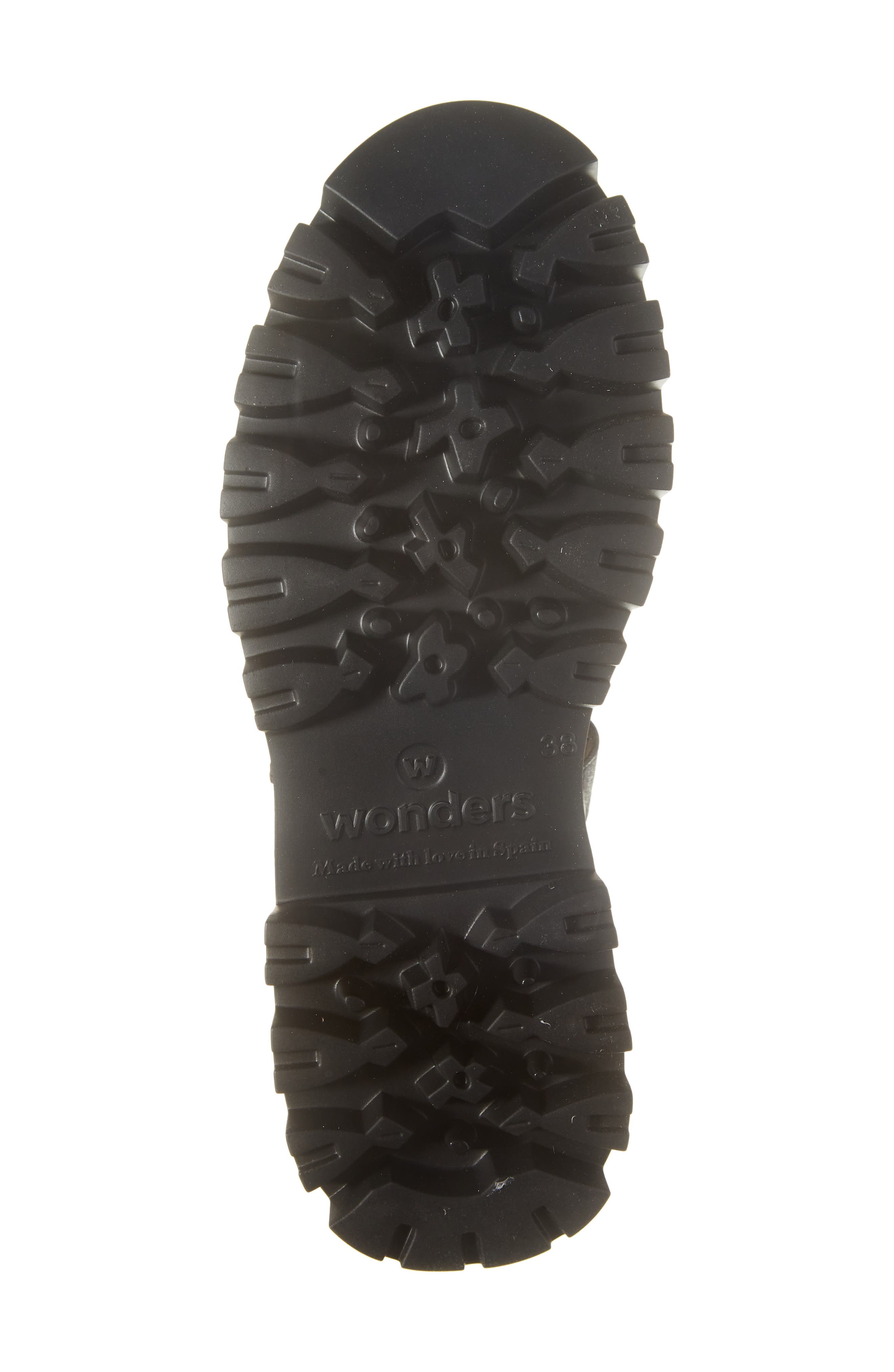 Wonders Platform Mary Jane Loafer, Alternate, color, Lead Metallic