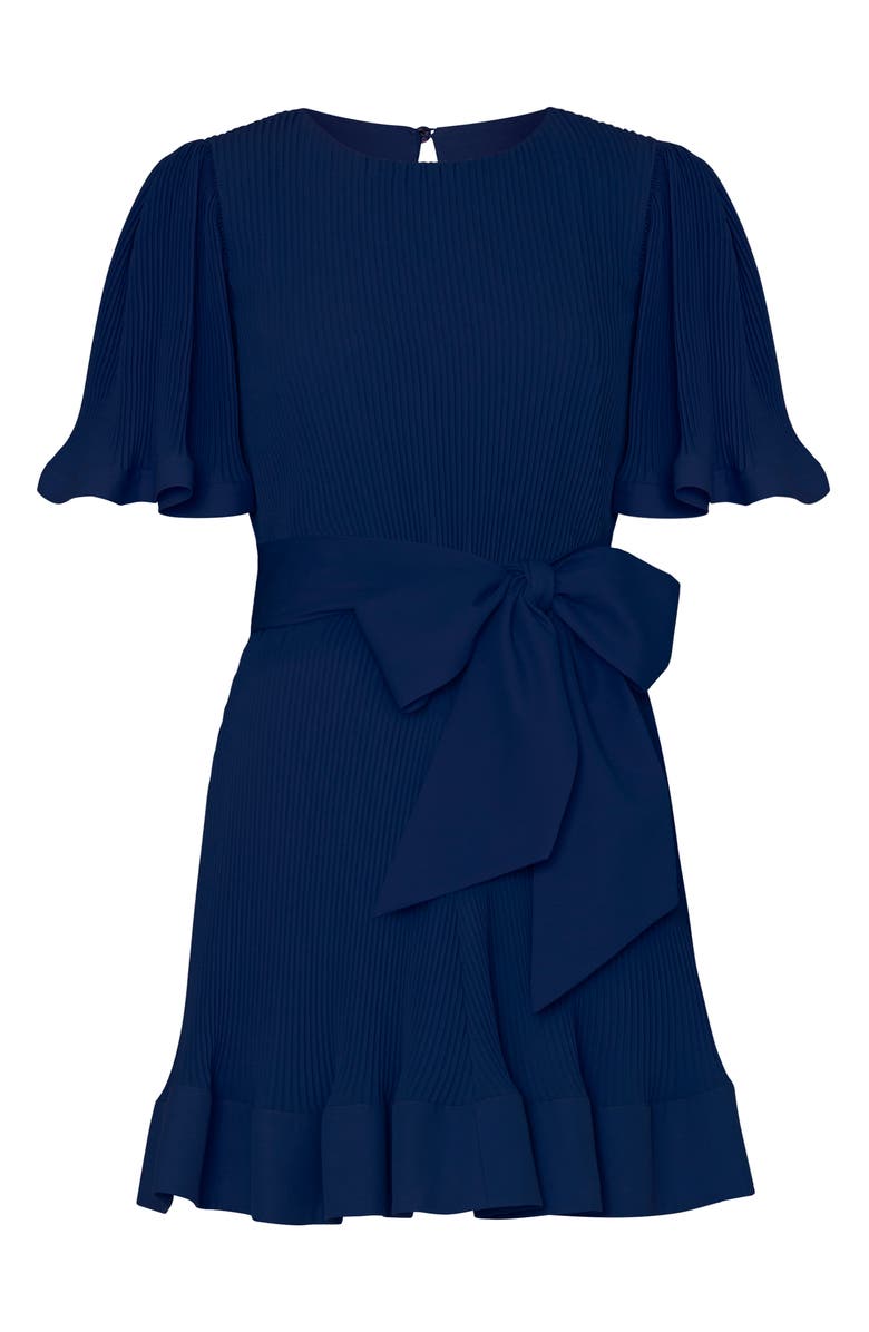 Milly Lumi Pleated Tie Waist Dress, Alternate, color,