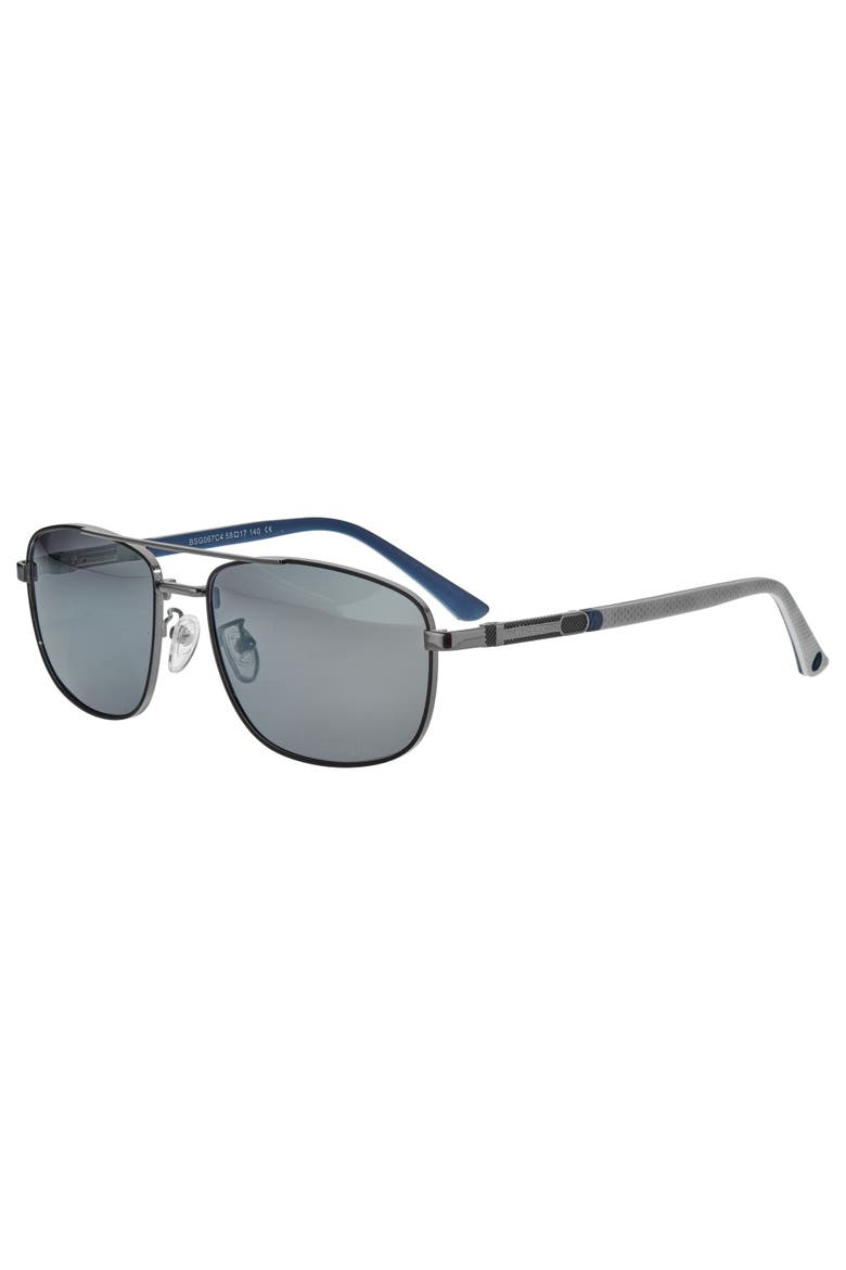 Gotham Polarized Sunglasses, Main, color, Gunmetal/Silver