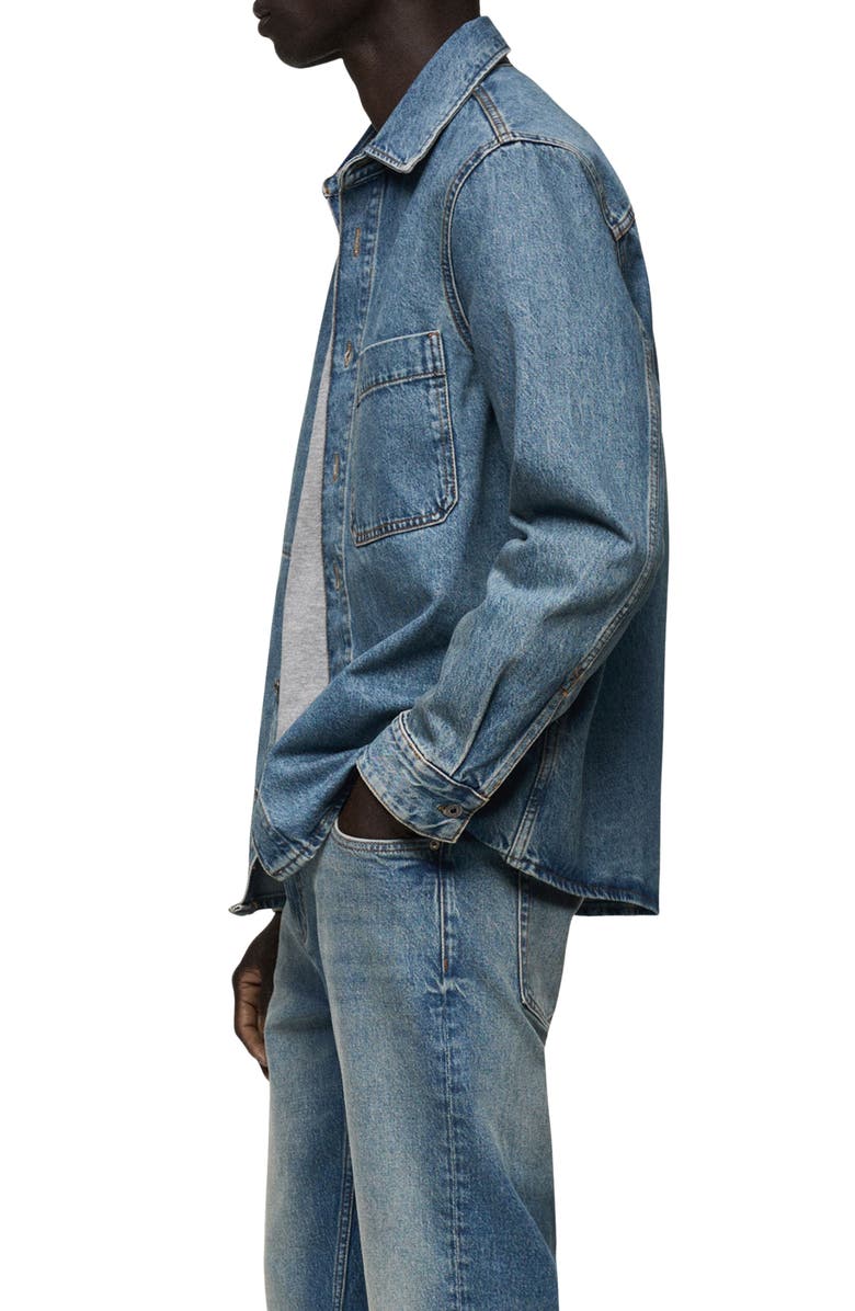 MANGO Regular Fit Denim Overshirt, Alternate, color,