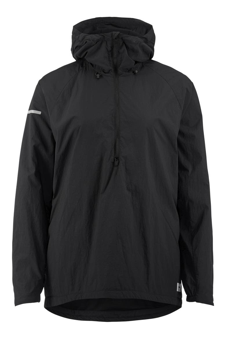 SubZ Half Zip Hooded Pullover, Main, color, BLACK