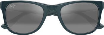 Maui Jim Kikonia XL 53mm Wraparound Rectangular Sunglasses | Nordstrom