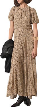 MINT VELVET Puff Sleeve Printed Maxi Dress