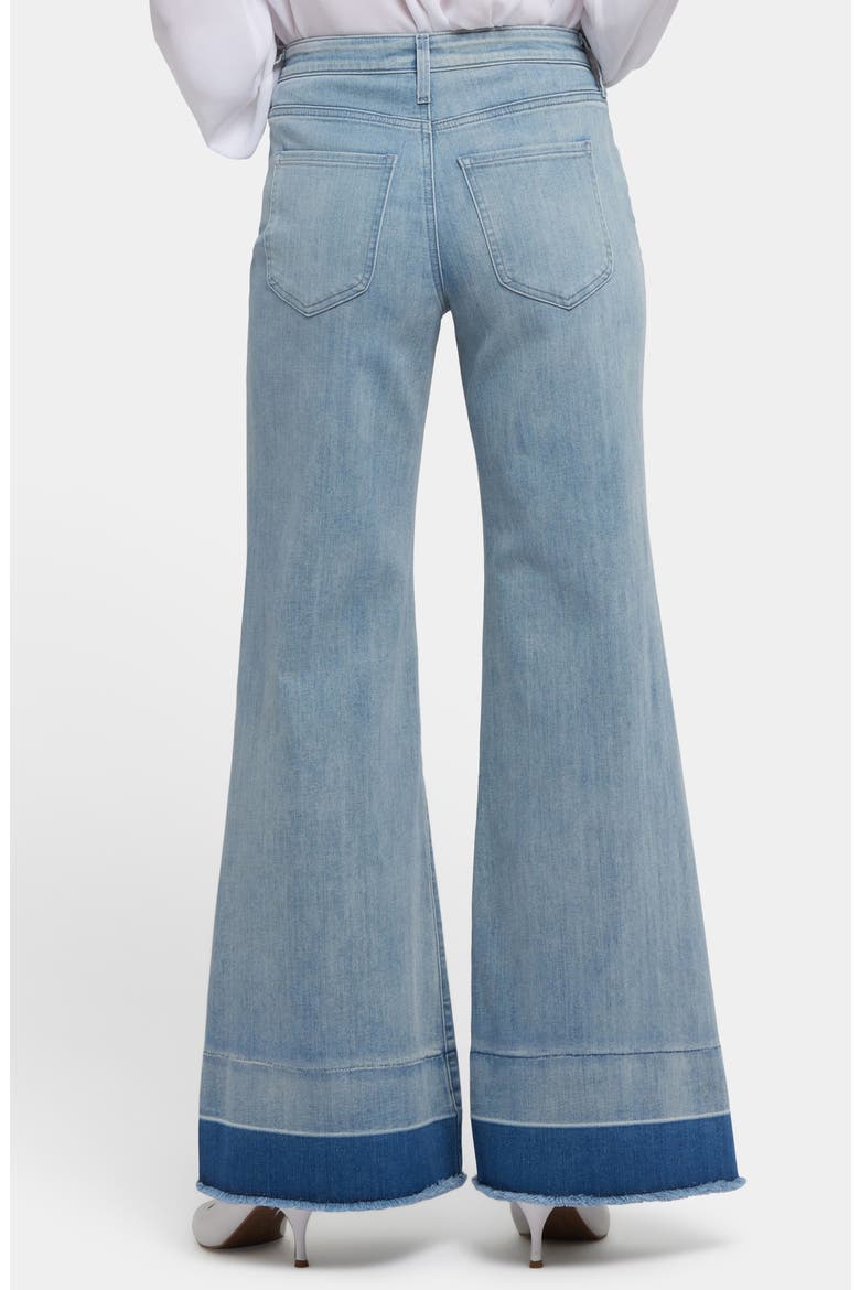Mia Frayed Shadow Hem Wide Leg Palazzo Jeans, Alternate, color, LIGHT PARADISE