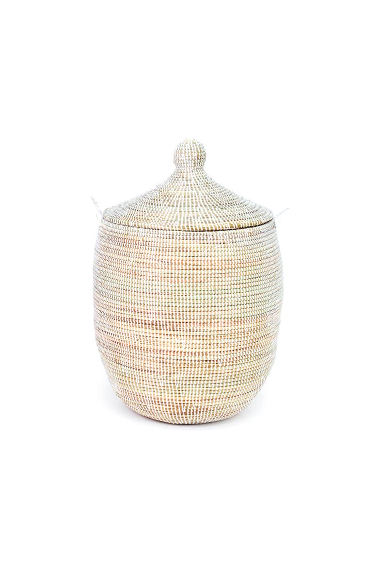Medium Solid White Prayer Mat Hamper, Main, color, White