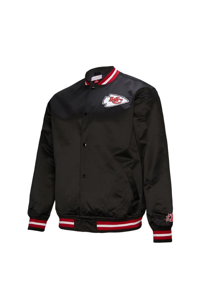 Mitchell & Ness Men's Mitchell & Ness Black Kansas City Chiefs Double Down Satin Full-Snap Jacket, Alternate, color, Black