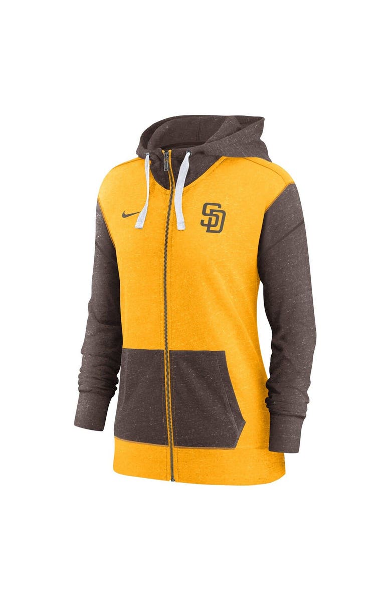 Nike Women's Nike Gold San Diego Padres Full-Zip Hoodie, Alternate, color, Gold