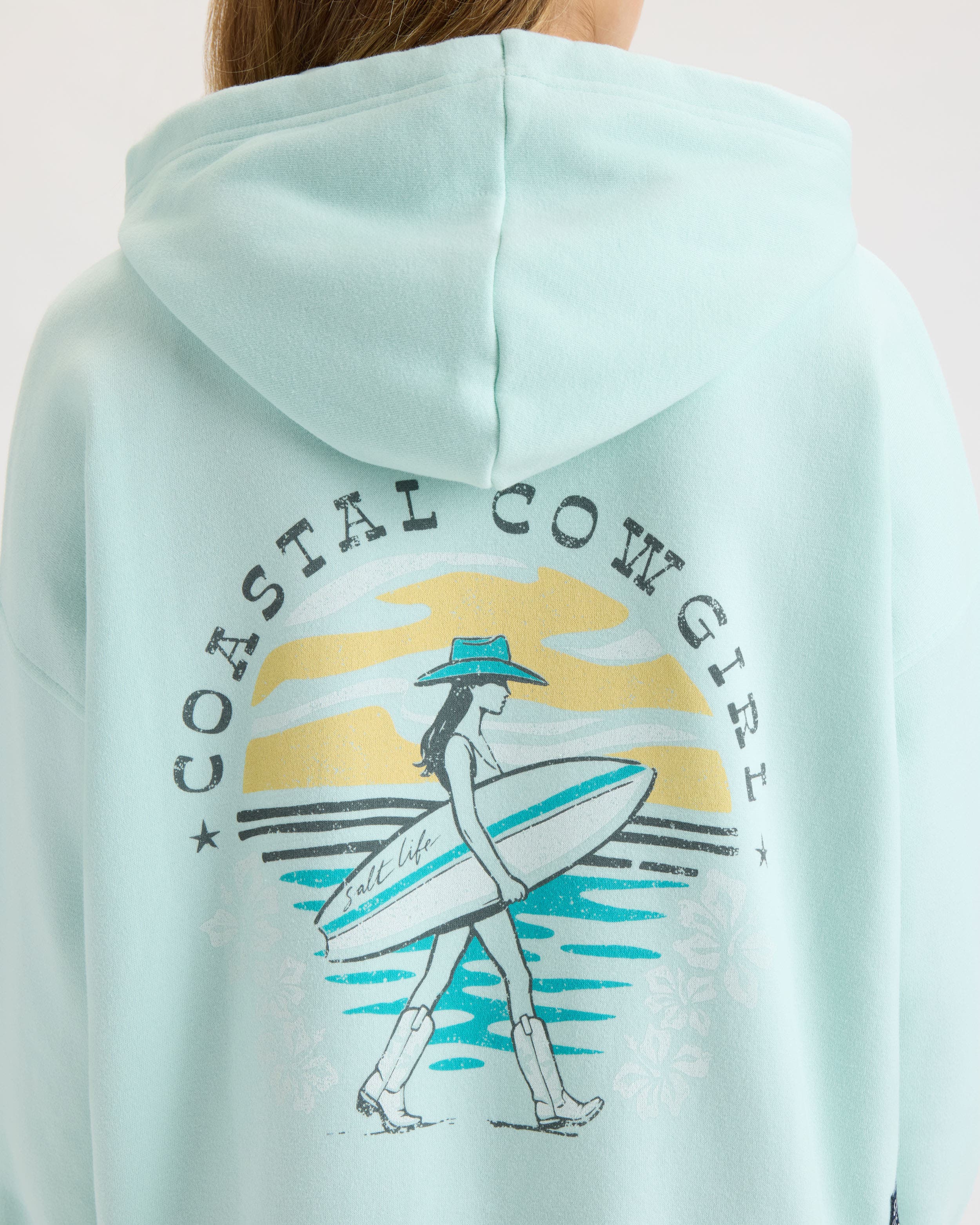 Salt Life Coastal Cowgirl Relaxed Fleece Hoodie (Women) | Nordstrom