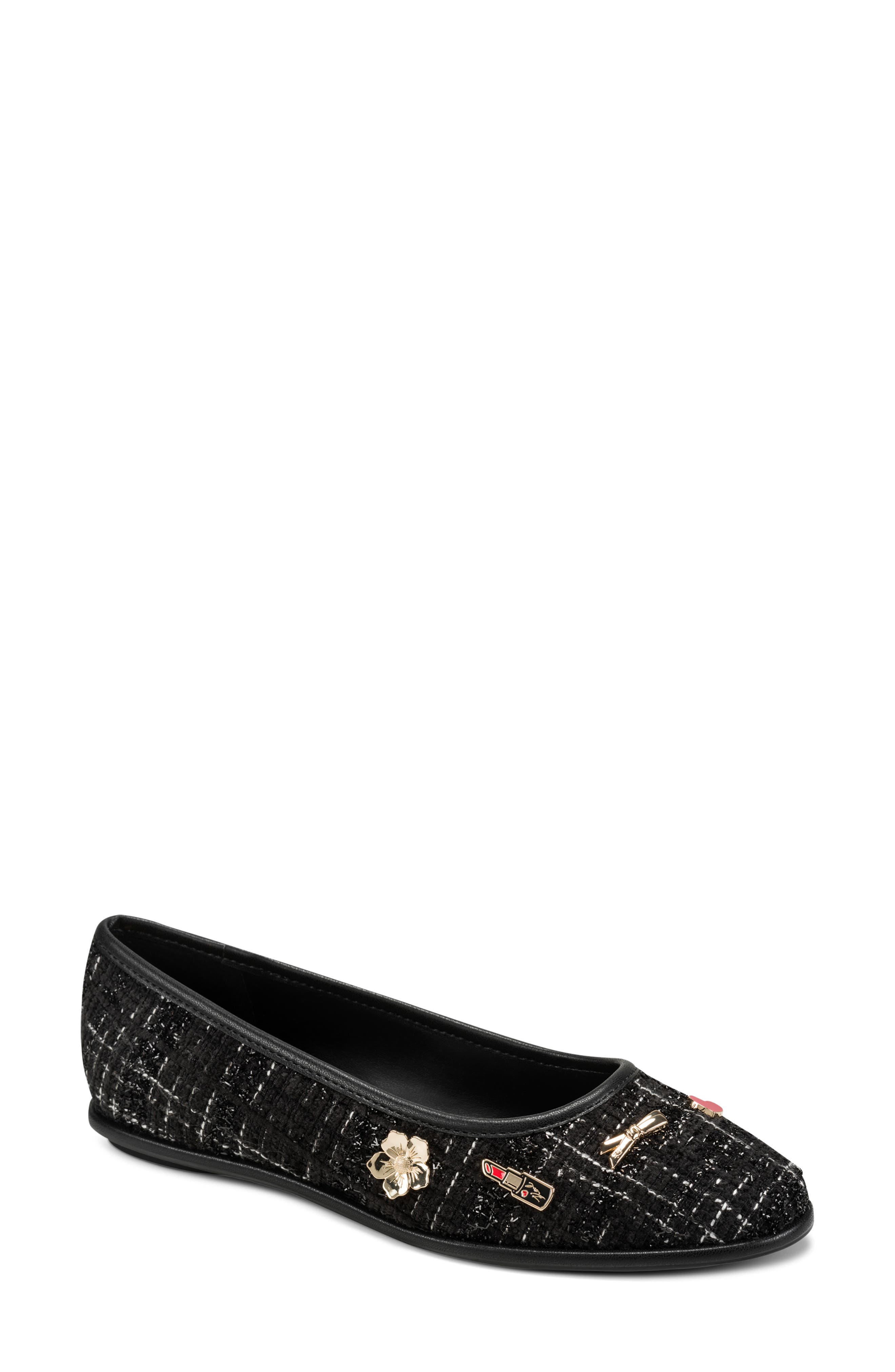KARL LAGERFELD PARIS Vadelle Tweed Ballet Flat, Main, color, 