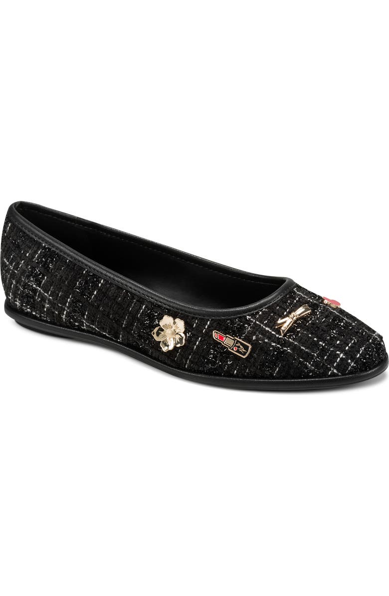 KARL LAGERFELD PARIS Vadelle Tweed Ballet Flat, Main, color,