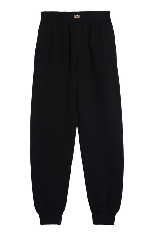 Versace Medusa Biggie Cashmere-blend Track Pants In Black