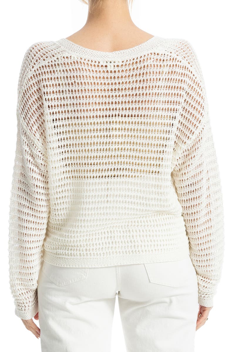 MAX STUDIO Crochet Cardigan, Alternate, color, Ivory