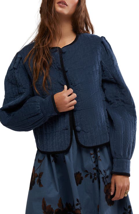 Natalia Stretch Cotton Quilted Jacket
