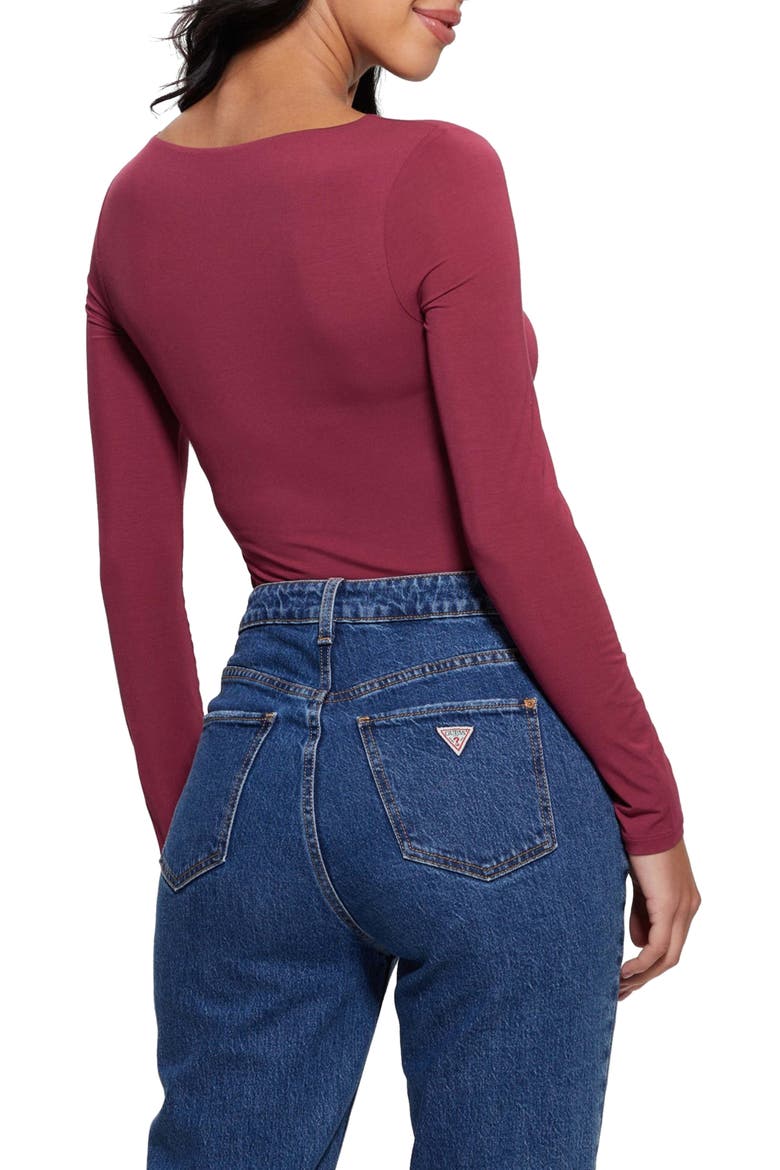 Mena Cutout Long Sleeve Top, Alternate, color, TAHITI RED