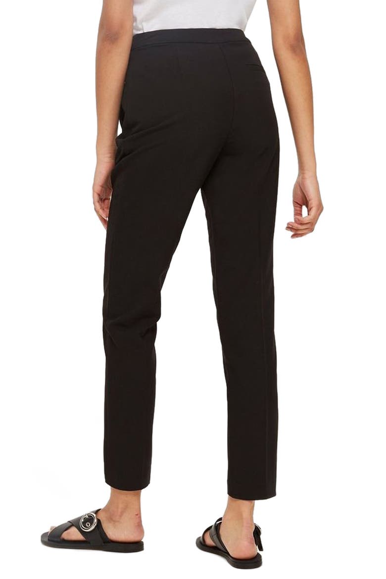 High Waist Cigarette Trousers, Alternate, color, BLACK