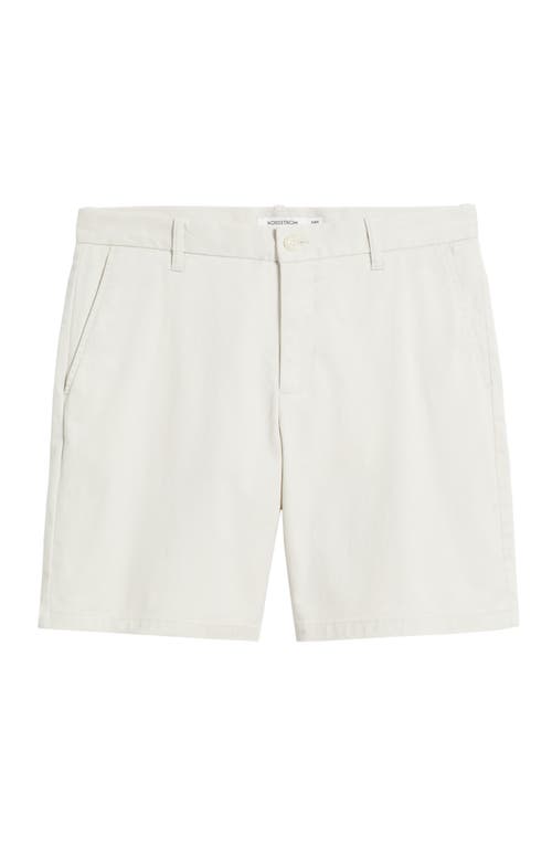 Nordstrom Heron Flat Front Cotton Stretch Twill Chino Shorts In Grey Moonbeam