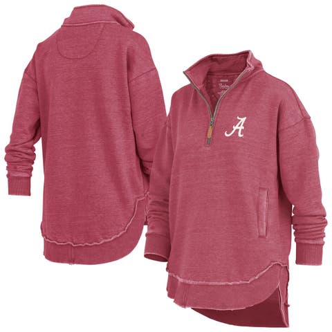 Women's Pressbox Crimson Alabama Crimson Tide Northfork Sojourn Poncho Quarter-Zip Sweatshirt