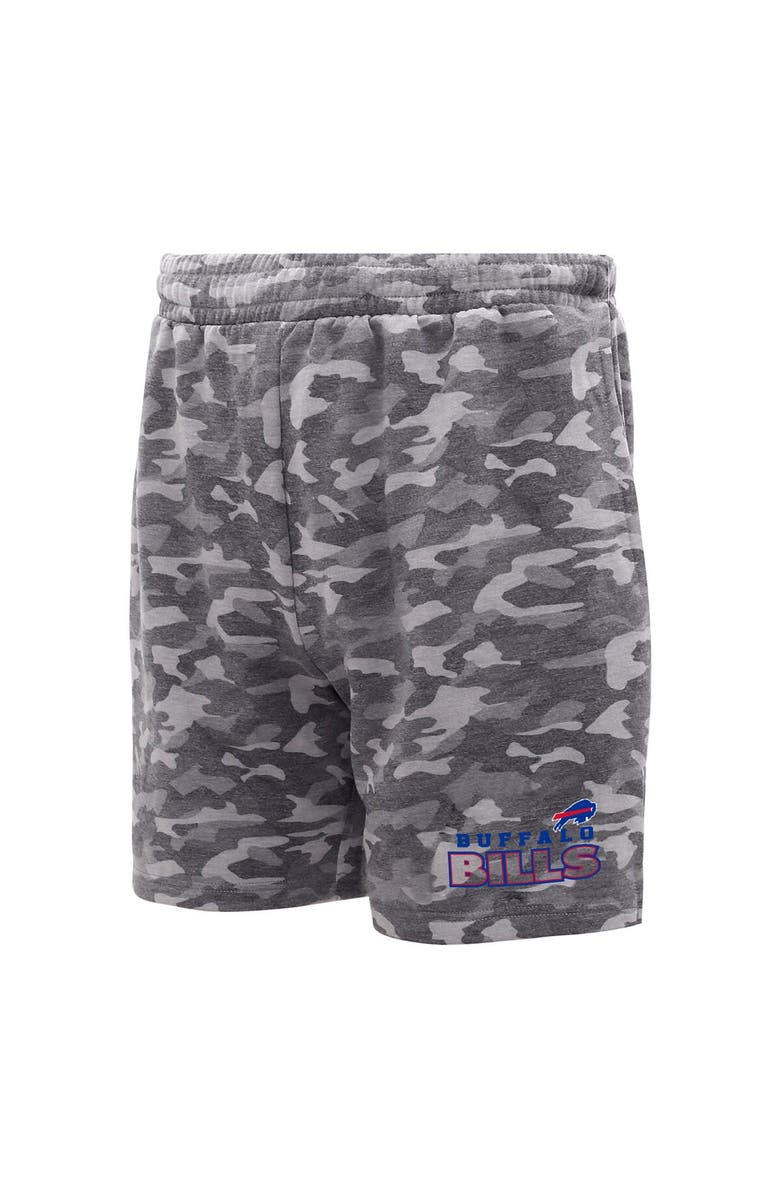 CONCEPTS SPORT Men's Concepts Sport  Charcoal Buffalo Bills Biscayne Camo Shorts, Main, color, Charcoal