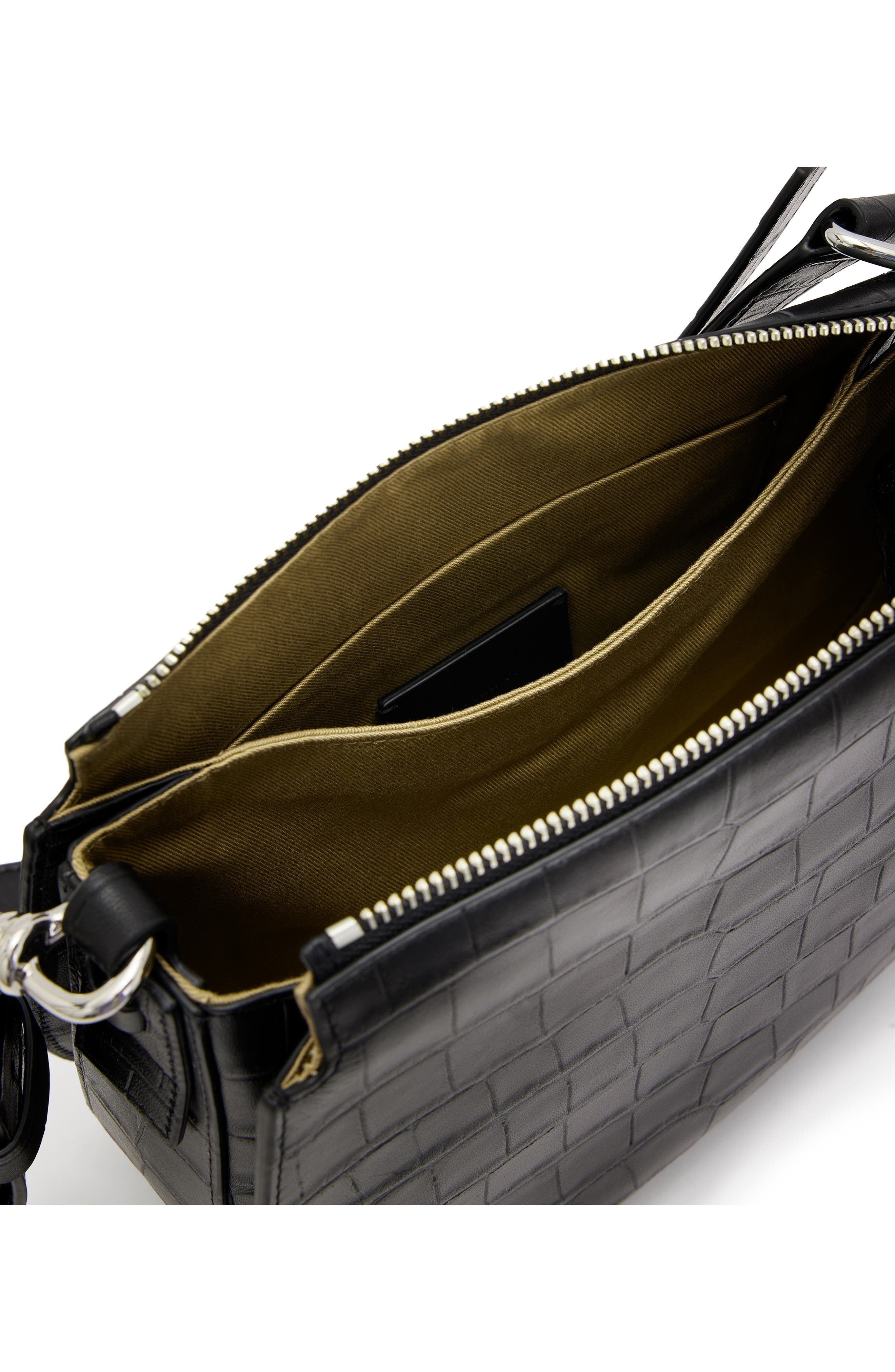 AllSaints Captain Leather Crossbody Bag, Alternate, color, 