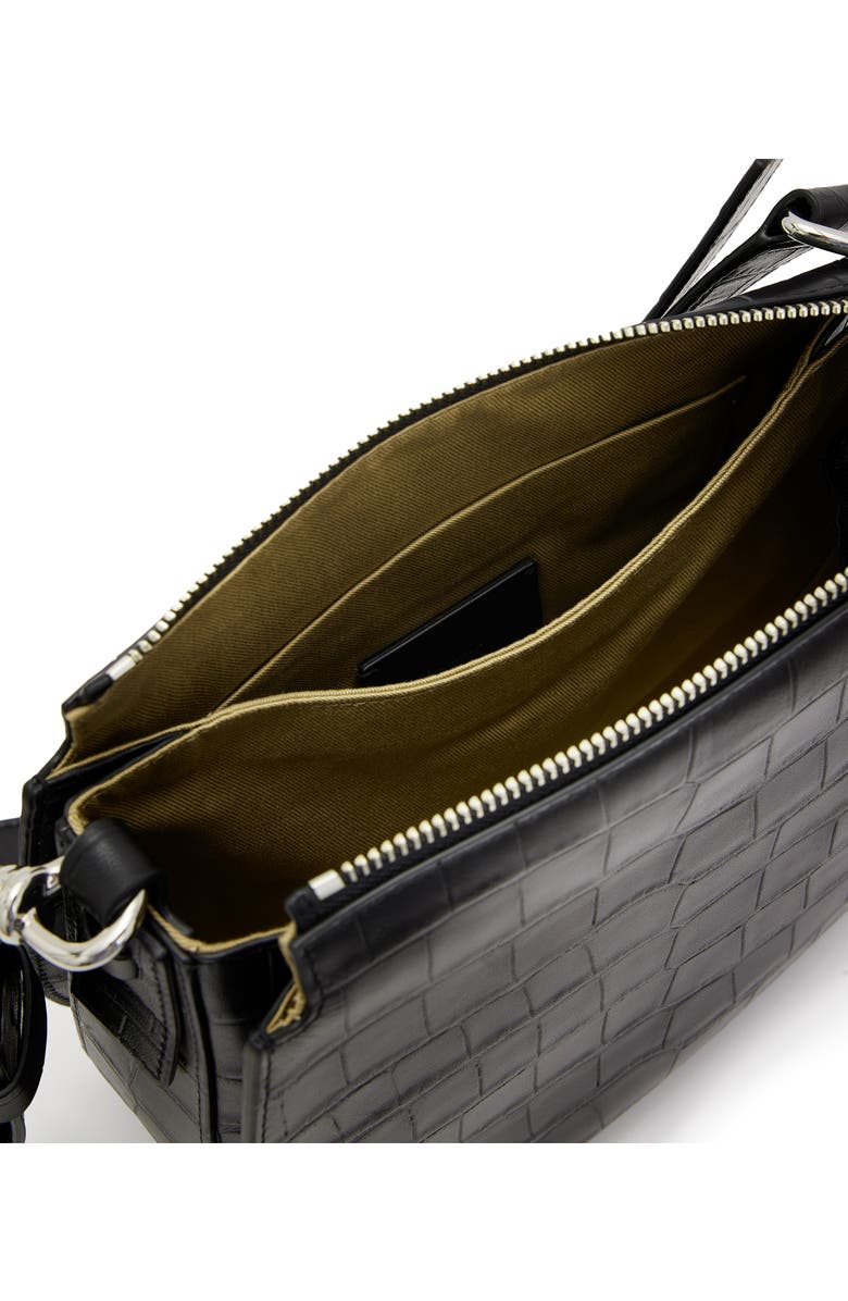 AllSaints Captain Leather Crossbody Bag, Alternate, color,