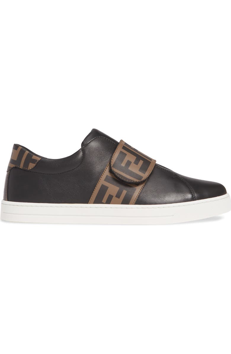 Fendi Double-F Logo Low Top Sneaker, Alternate, color,
