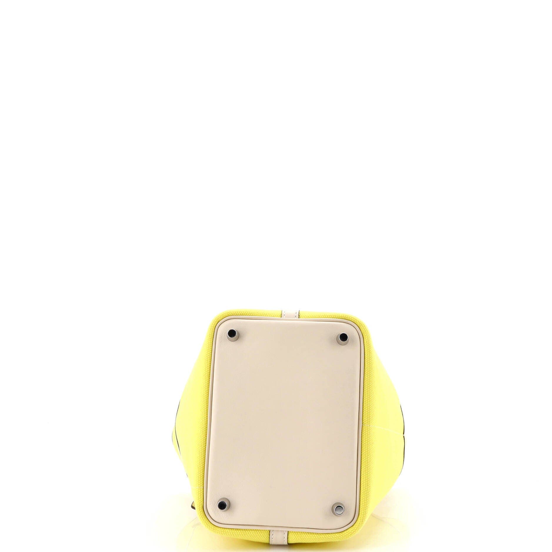 Pre-Owned Hermes Cargo Picotin Lock Bag Canvas and Swift PM, Alternate, color, Lime/Nata